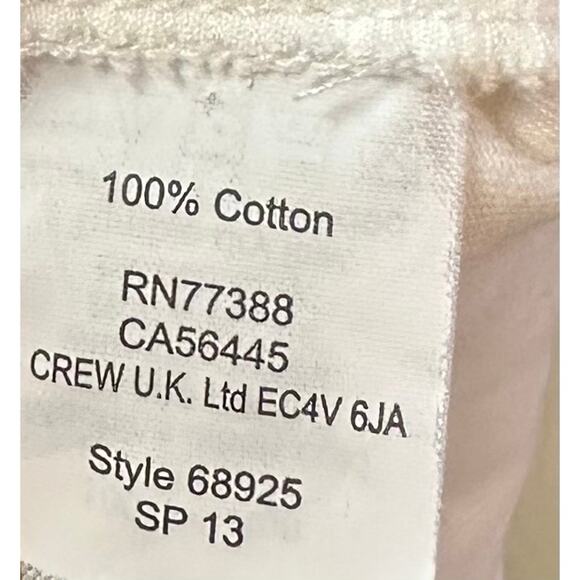 J. Crew Chino Cotton Shorts White 68925 Size 0 - Picture 7 of 7